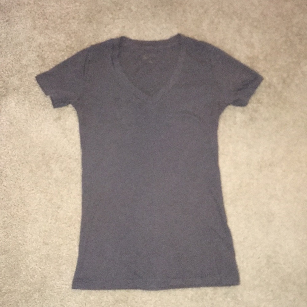 Gray V-neck Juniors Tee